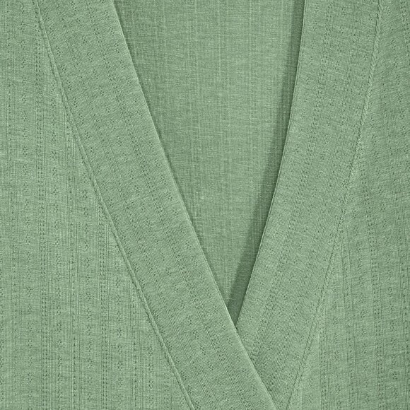 NWT...State of Day Women's Pointelle Long Open-Front Wrap  ONLY ROBE - Picture 3 of 5